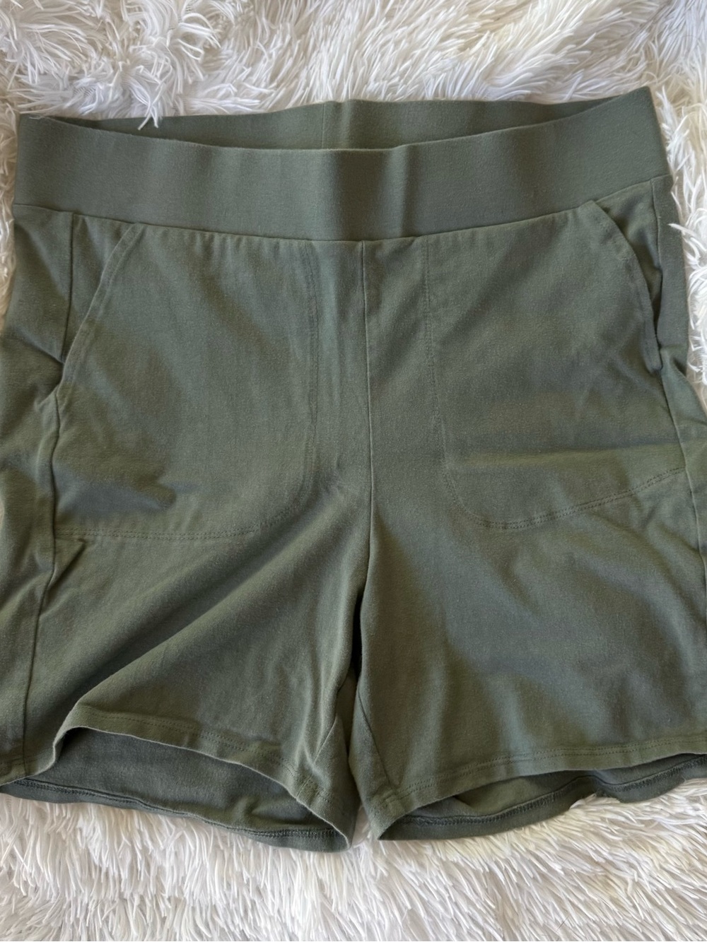 torrid Olive Green Bike Shorts with Pockets